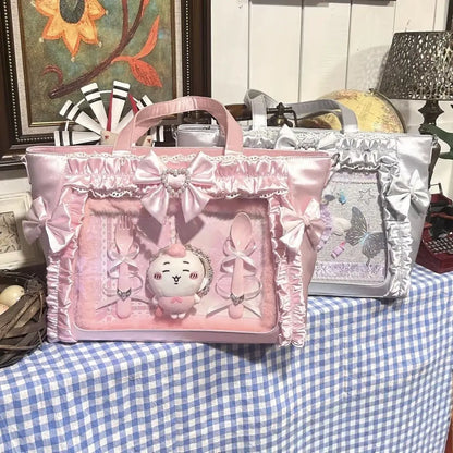 New Lace Bow Ribbon JK Uniform Shoulder Bag