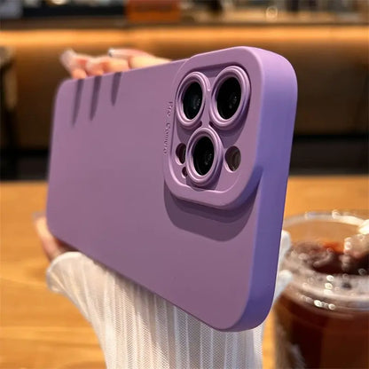 Matte Silicone iPhone Case with Camera Lens Protection