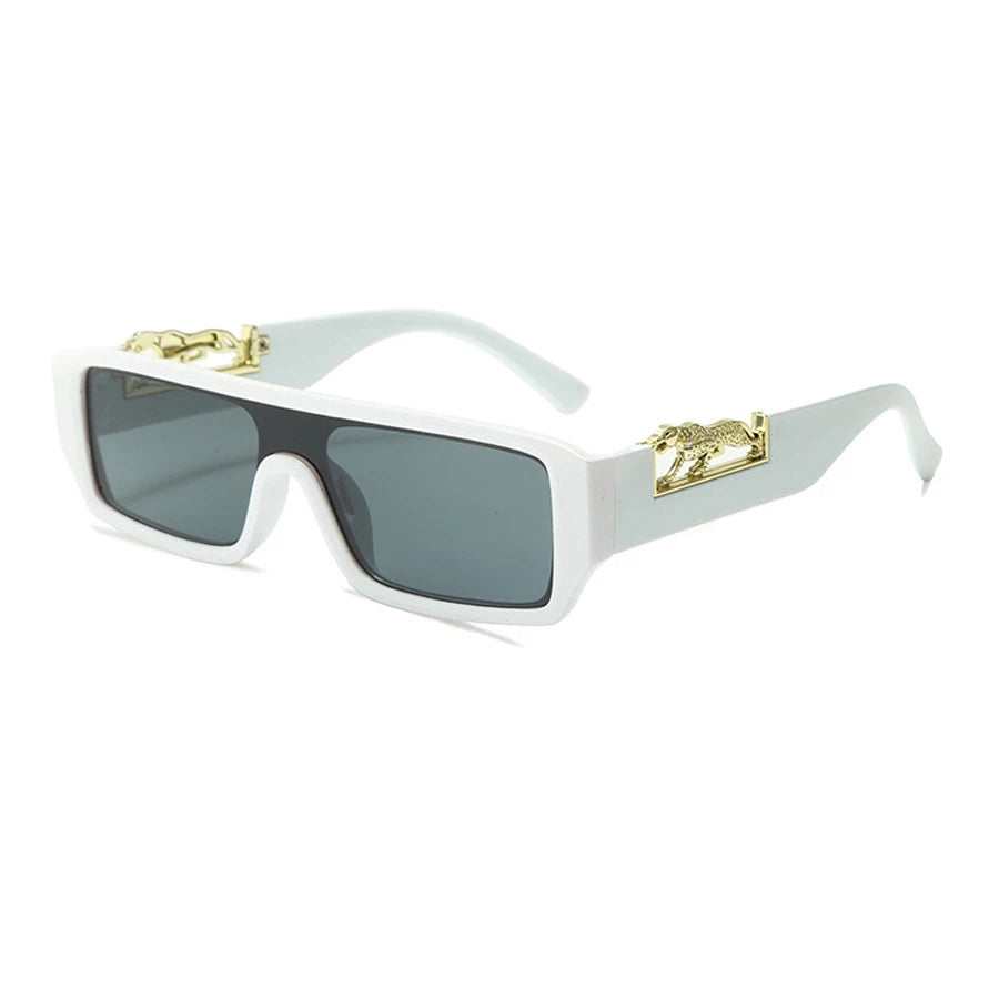 Leopard Rectangle Sunglasses – Luxury Designer Square Shades for Women & Men