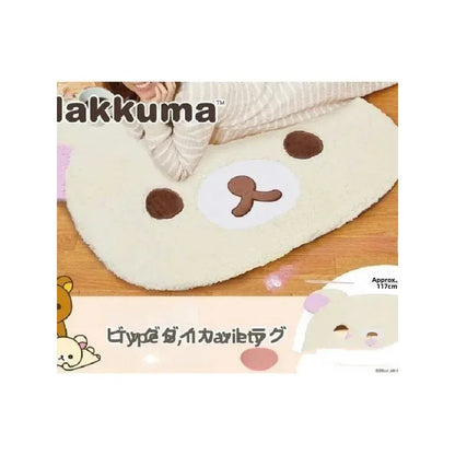 Cute Bear Plush Rug – Anti-Slip Kawaii Bedroom Carpet