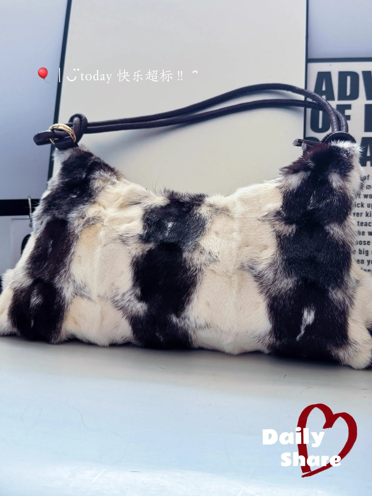 Mink Fur Shoulder Bag – Luxury Women's Crossbody Handbag