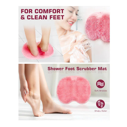 Shower Foot Scrubber Mat With Suction Cups