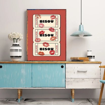 Shower Karaoke Admit One Poster – Funny Retro Bathroom Wall Art