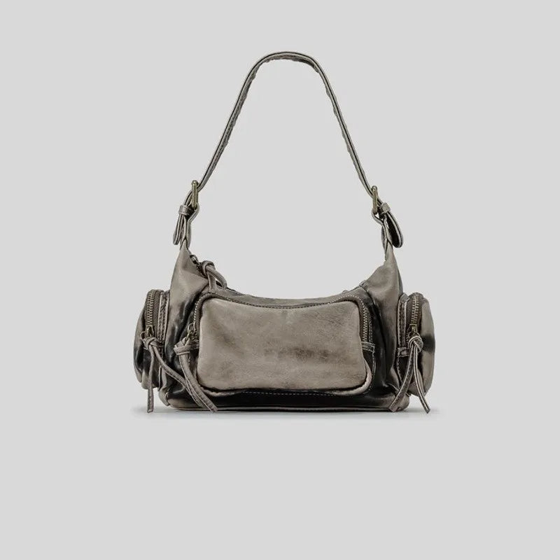 Women's Y2K Punk Shoulder Bag – Vintage Grunge Denim Handbag