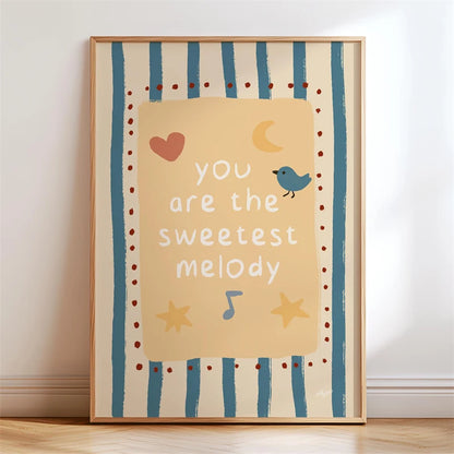 Boho Kids Wall Art Poster – Unicorn Motivational Print for Nursery & Girls Room