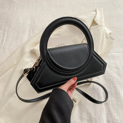 Solid Color Pu Leather Elegant Tote Bag