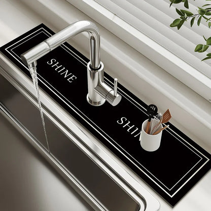 Diatomaceous Earth Sink Drain Mat – Absorbent Kitchen Faucet Mat