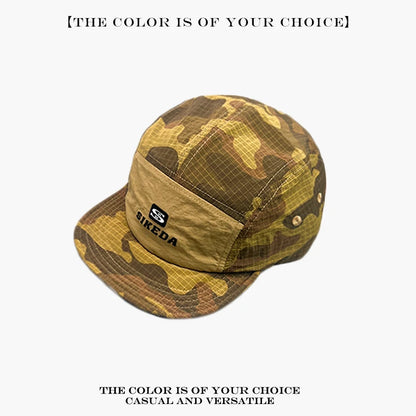 Camo Quick-Dry Baseball Cap – Unisex Color Block Peaked Hat