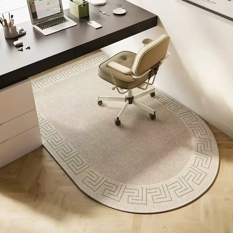 Semi-Circle Office Chair Mat – Anti-Slip Wear-Resistant Desk Rug