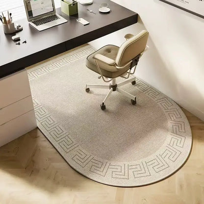 Semi-Circle Office Chair Mat – Anti-Slip Wear-Resistant Desk Rug