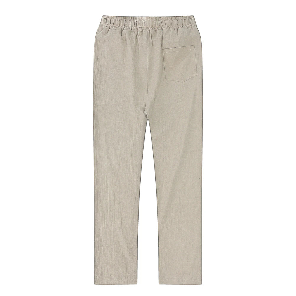 Men's Cotton Linen Pants – Breathable Streetwear Trousers S-3XL