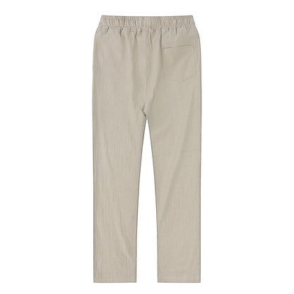 Men's Cotton Linen Pants – Breathable Streetwear Trousers S-3XL