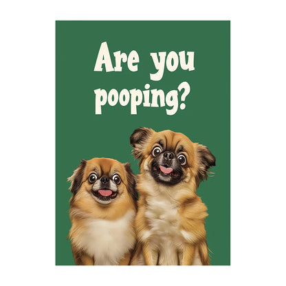 Funny Cow Poster – Are You Pooping? Farm Animal Bathroom Art