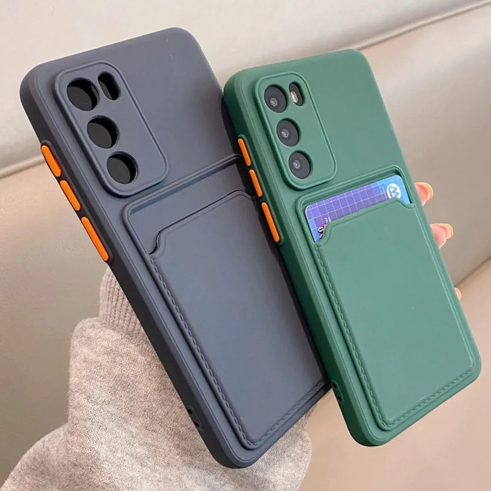 Samsung Galaxy Card Slot Wallet Case | TPU Silicone S21–S25 & A Series