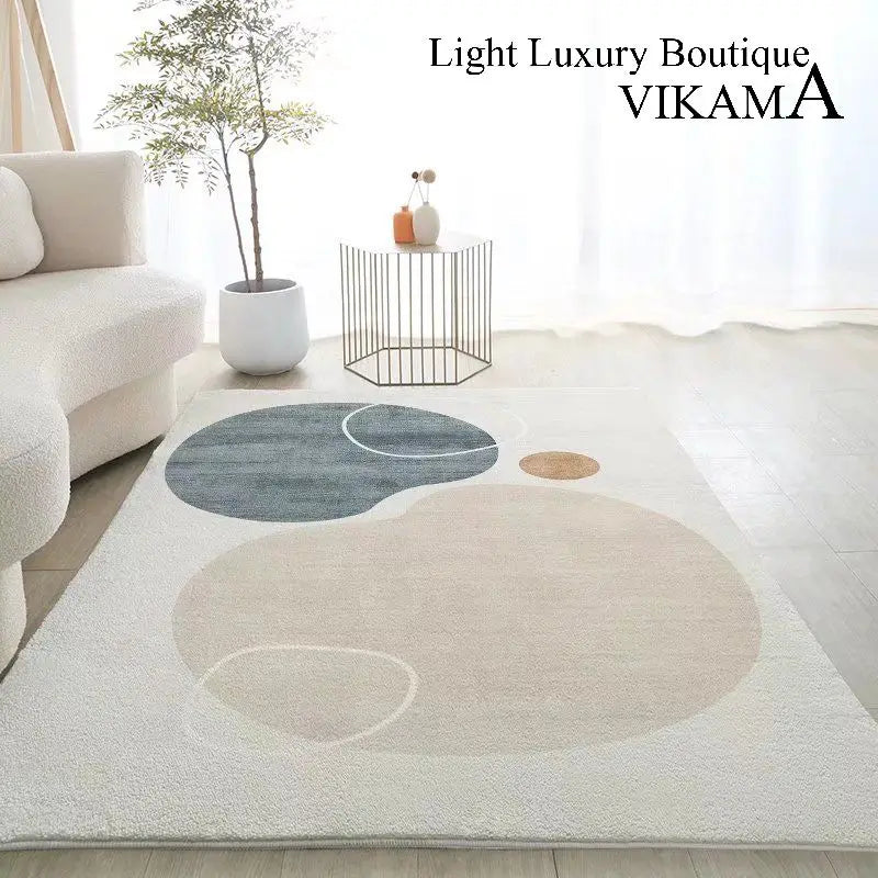 Nordic Geometric Area Rug – Soft Lint-Free Living Room & Bedroom Carpet
