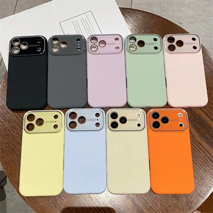 Liquid Silicone iPhone Case with Camera Lens Protection – iPhone 12–17 Series