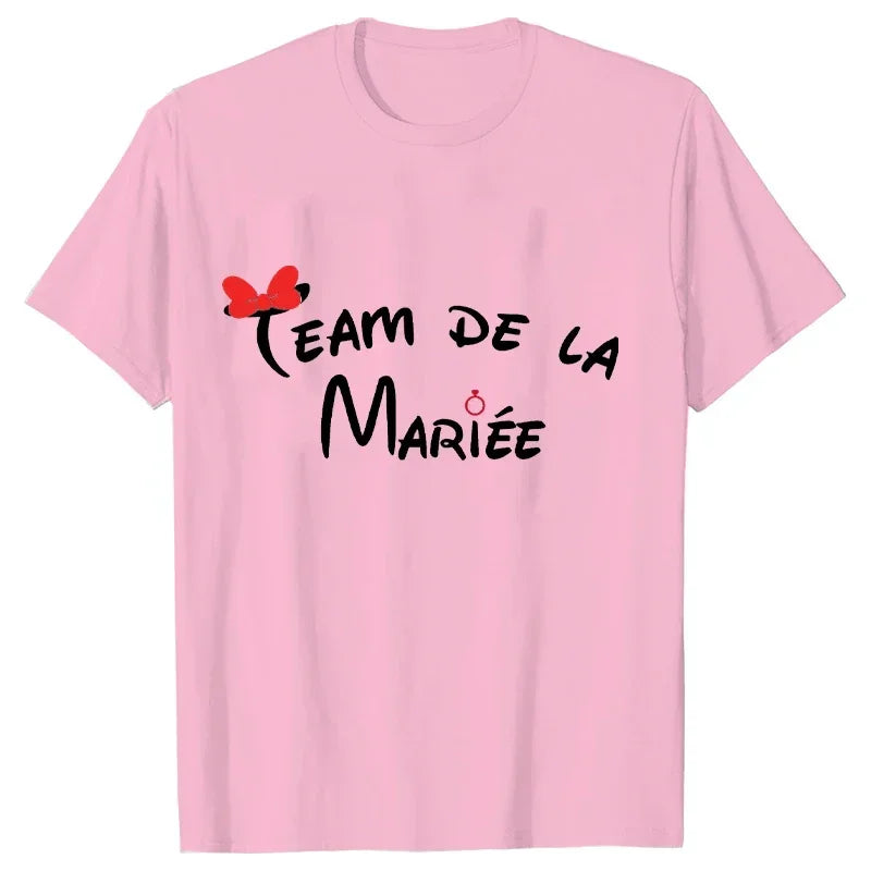 Bachelorette Party T-Shirt Team Bride Squad Women Wedding Tee