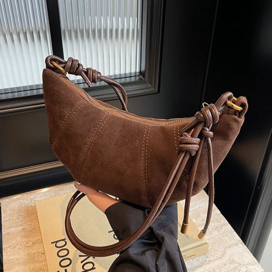 Velvet Material Zipper High Quality Shoulder Bag