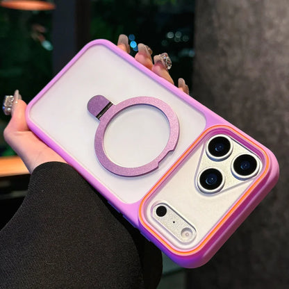 MagSafe Frosted iPhone Case with Ring Holder Stand