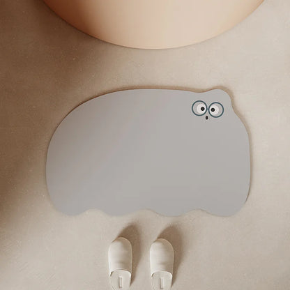 Cute Cartoon Bathroom Mat – Absorbent Non-Slip Diatomite Floor Mat