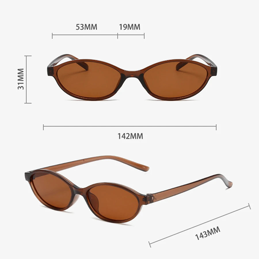 Retro Oval Cat Eye Sunglasses – Trendy Small Punk Shades for Women