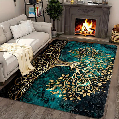 Tree of Life Rug – Nordic Celtic Style Floor Mat for Home