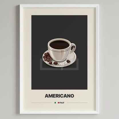 Italian Coffee Minimalist Poster | Cappuccino Espresso Latte Wall Art Print