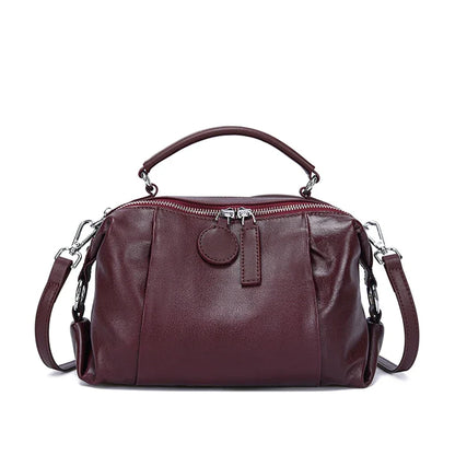 Retro Women's Genuine Cowhide Leather Shoulder Bag