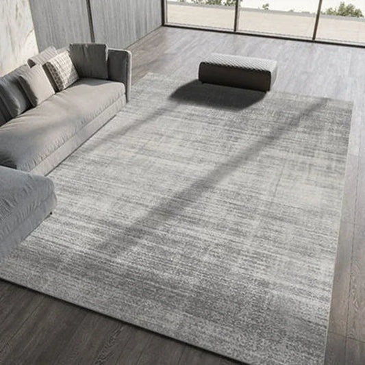 Modern Grey Area Rug – Soft Textured Carpet for Living Room & Bedroom