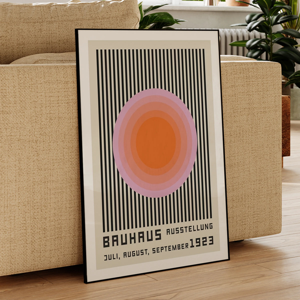 Bauhaus 1923 Exhibition Poster – Geometric Canvas Wall Art