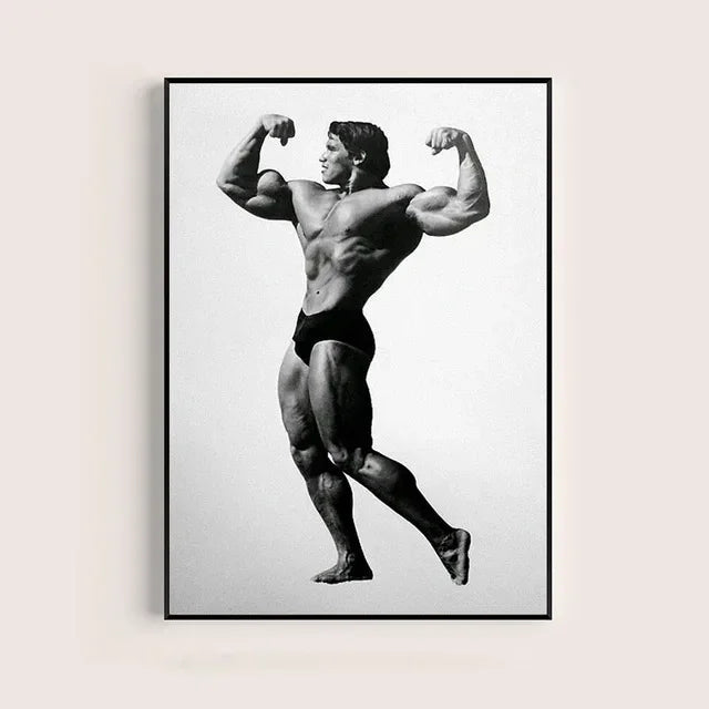 Arnold Schwarzenegger Motivational Gym Poster – Bodybuilding Wall Art