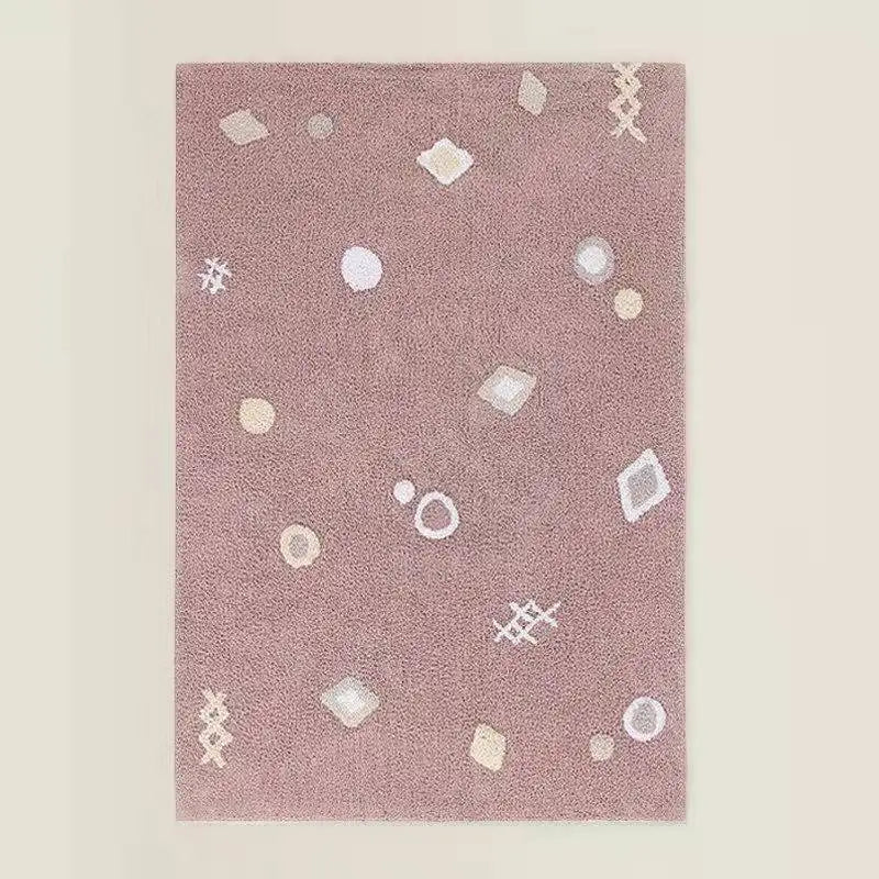 Colorful Star Plush Area Rug – Soft Cashmere-Like Carpet for Bedroom & Living Room