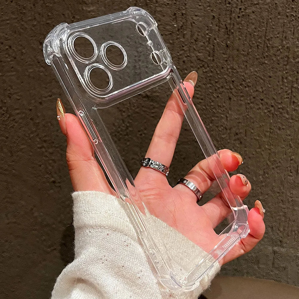 Clear Silicone iPhone Case with Reinforced Corners & Camera Protection