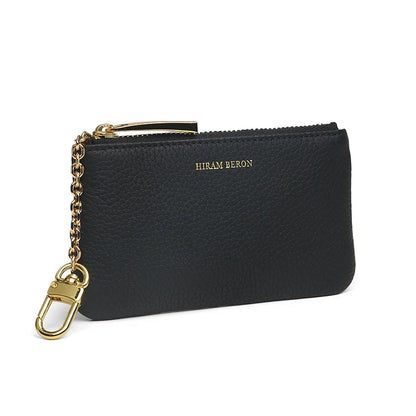 Leather Key Case Wallet with Chain & RFID Blocking