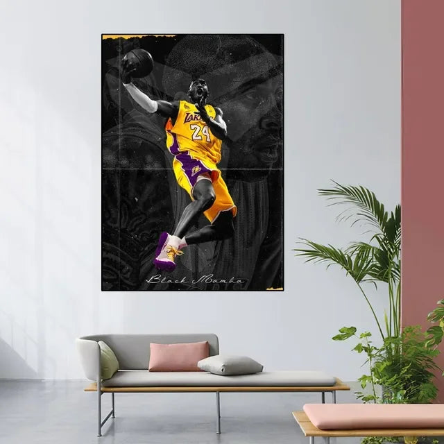 Kobe Bryant Black Mamba Poster – Basketball Wall Art