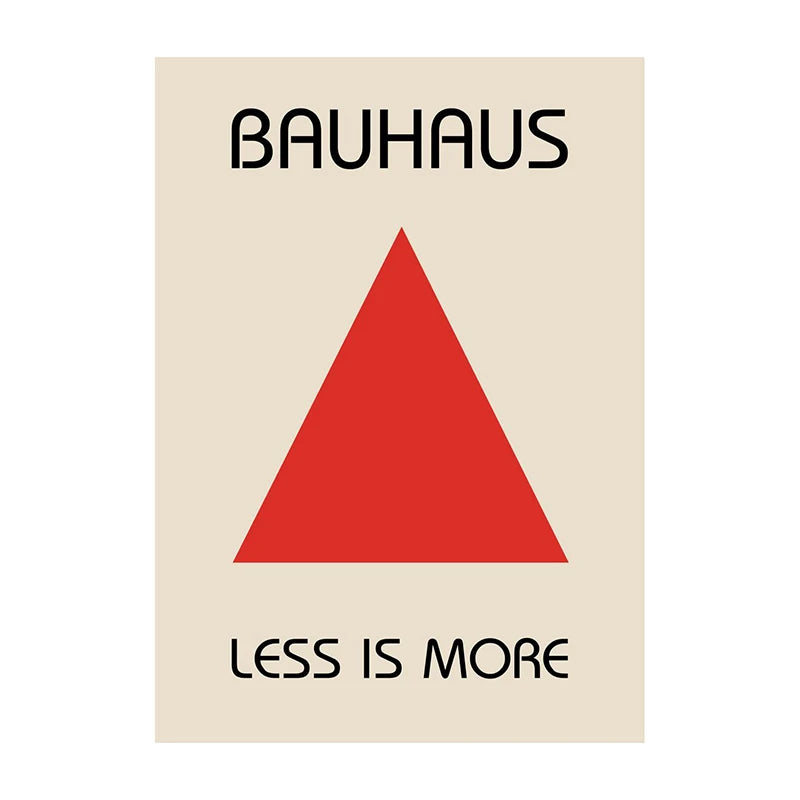 Bauhaus Geometric Abstract Art Poster – Minimalist Wall Print