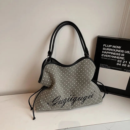 Brand Women's Tote Bags Y2k Fashion Sweet Polka Dot Handbag