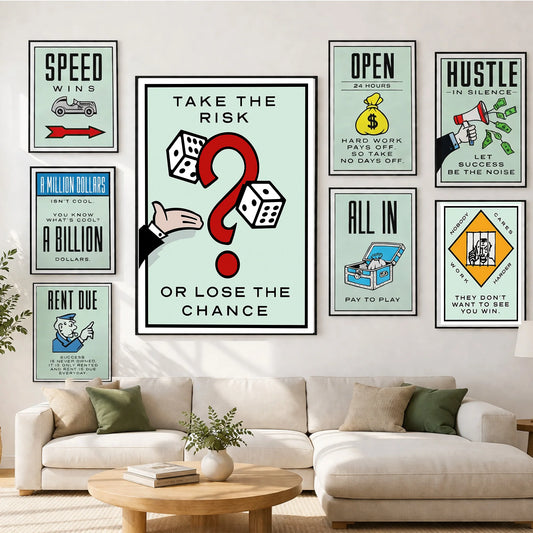 Take the Risk or Lose the Chance Motivational Wall Art Print