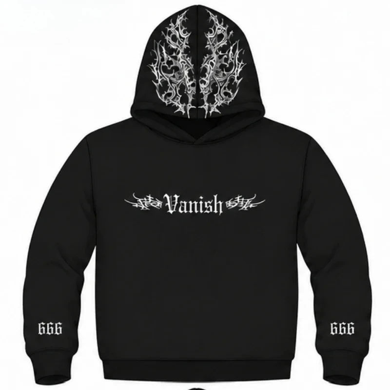 Sinner Reflective Graphic Hoodie – Unisex Loose Fit Streetwear