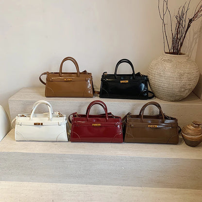Small Pu Leather Crossbody Bags Lady Short Handle Shoulder Bag