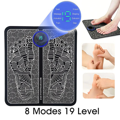 Electric Foot Massager Pad 8 Modes 19 Levels