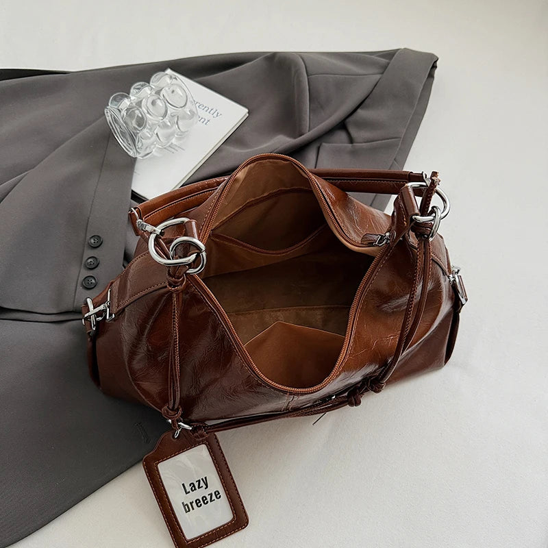PU Leather Shoulder Bag – Women's Luxury Crossbody Underarm Bag