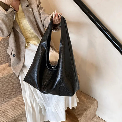 Designer Large PU Leather Hobo Underarm Bag