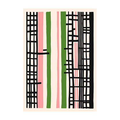 Mid-Century Modern Wall Art Poster – Retro Abstract Geometric Print