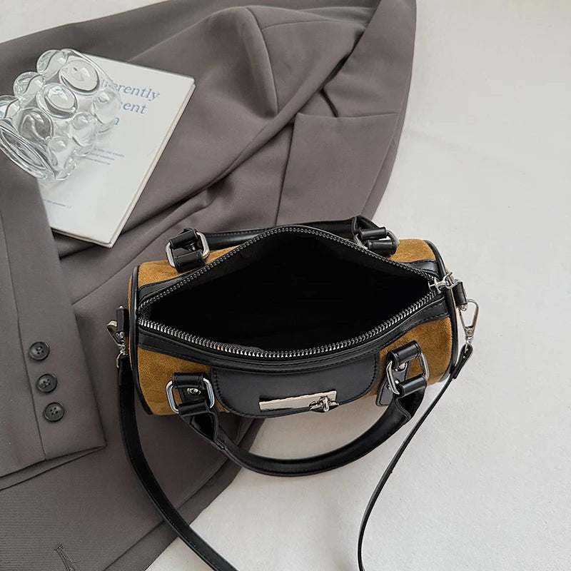 Vintage Small Faux Suede Shoulder Bags