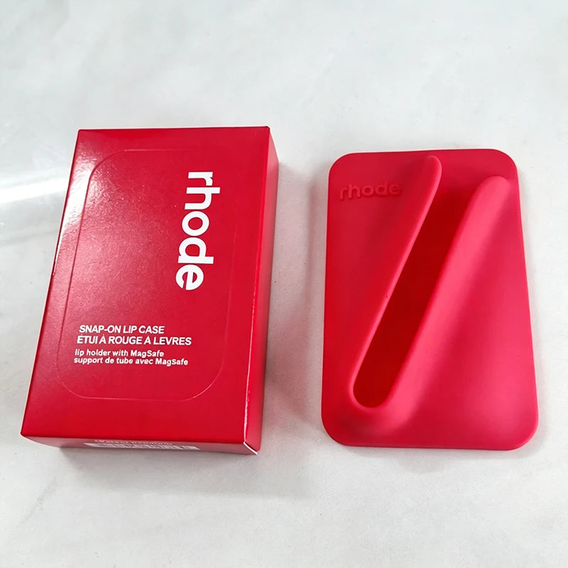 Rhode Magnetic Snap-On Lip Gloss Holder Phone Case for iPhone 17 16 15 Pro Max