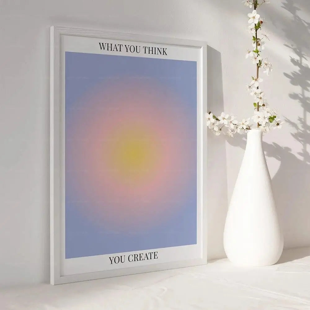 Aura Energy Affirmation Wall Art Poster – Spiritual Gradient Print