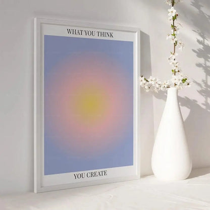 Aura Energy Affirmation Wall Art Poster – Spiritual Gradient Print