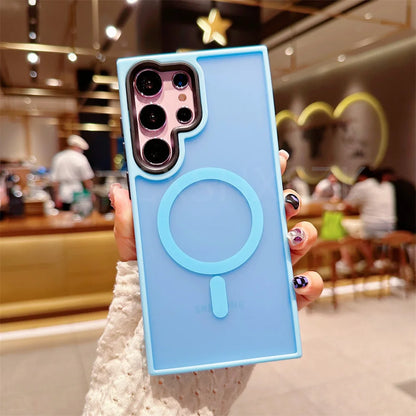 Samsung Magnetic Matte Phone Case – S22 S23 S24 S25 MagSafe