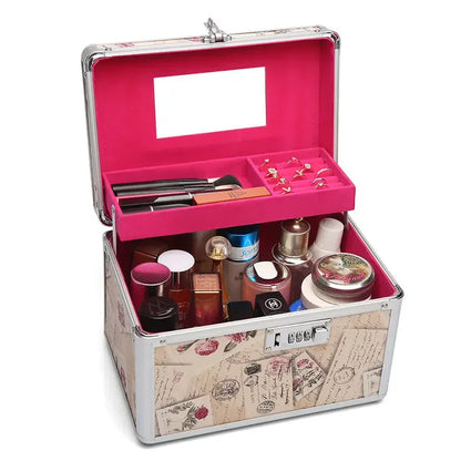 Aluminum Makeup Case with Lock – Professional Cosmetic Box